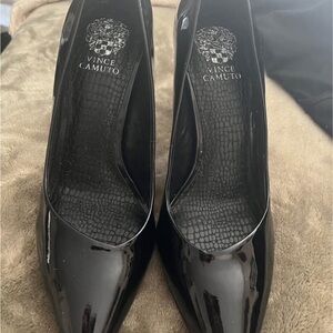 Vince Camuto Glossy Black Heels